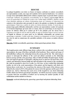 Influence des representations sociales sur l'acces aux soins