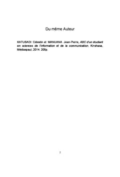 Image de soi et discours électoraux de 2011 en RDC