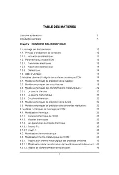 Modelisation et simulation numerique de l'usinage par electroerosion