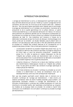 Modelisation et simulation numerique de l'usinage par electroerosion