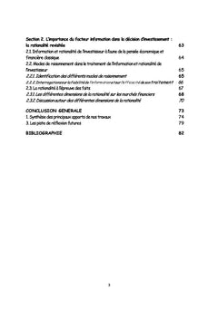Gestion d'actifs et dynamique des marches financiers