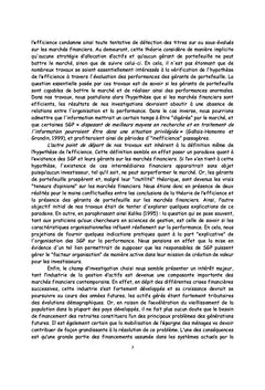 Gestion d'actifs et dynamique des marches financiers