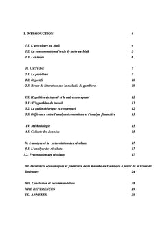 L'évaluation des incidences financières de la maladie de Gumboro