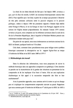 Les Rapports Eglise-Etat en RDC à la Lumière d'Ambroise de Milan