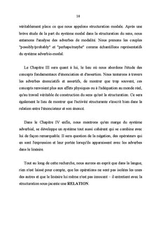 Lineaire adverbial et structuration modale en anglais contemporain