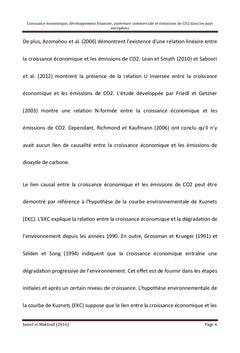 La croissance economique et le developpement durable