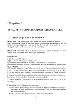 Mesure et intégration