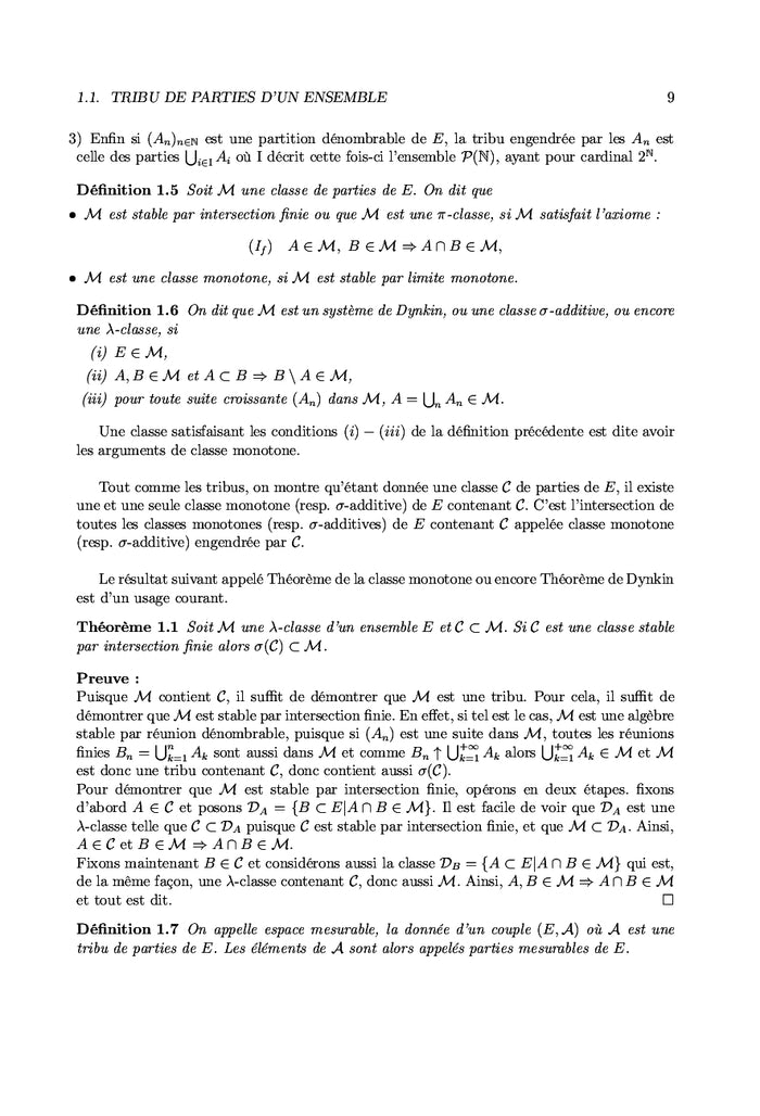 Mesure et intégration