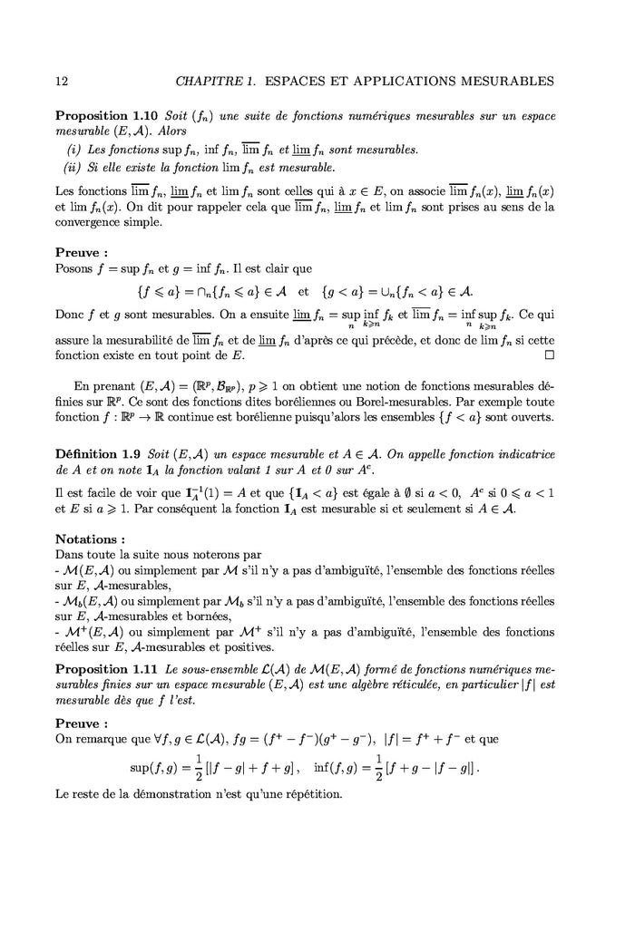 Mesure et intégration