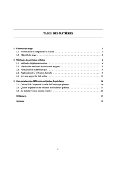 Apprentissage statistique appliquées à la prévision du trafic routier