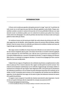 Apprentissage statistique appliquées à la prévision du trafic routier
