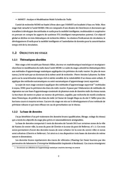 Apprentissage statistique appliquées à la prévision du trafic routier