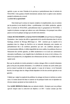 La faible production agricole dans le territoire de Walungu