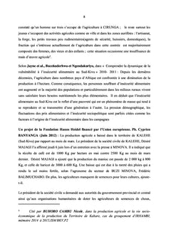 La faible production agricole dans le territoire de Walungu