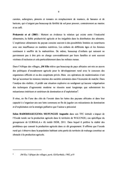 La faible production agricole dans le territoire de Walungu