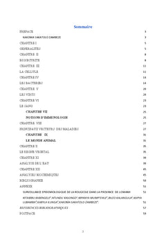 Eléments de biologie clinique et biodiversité