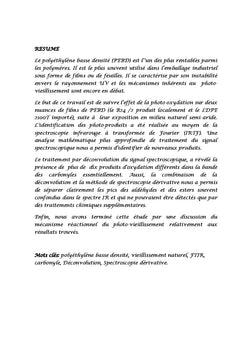 Etude physico-chimique du vieillissement naturel de films PeBD