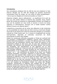 L'acces a l'emploi des refugies au Tchad mythe ou realite