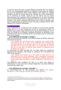 L'acces a l'emploi des refugies au Tchad mythe ou realite