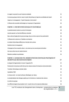 Les TIC, vecteurs de changement dans l'entreprise