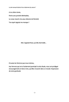 Le sein sensuel résiste-t-il au traitement du cancer mammaire?