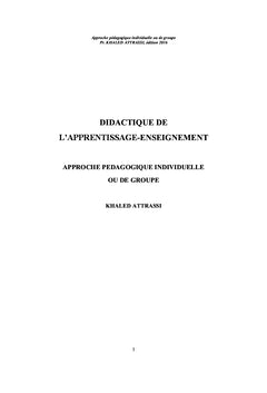 Didactique de l'apprentissage-enseignement