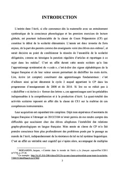 L'entrée dans l'écrit chez un élève à besoins éducatifs particuliers