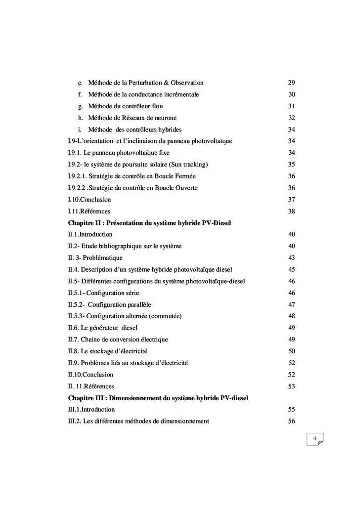 Etude technico- économique d'un système hybride photovoltaïque-diesel.