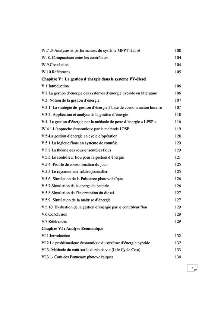 Etude technico- économique d'un système hybride photovoltaïque-diesel.