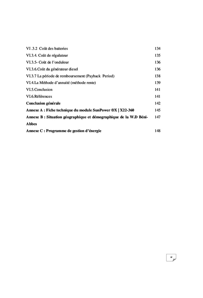 Etude technico- économique d'un système hybride photovoltaïque-diesel.