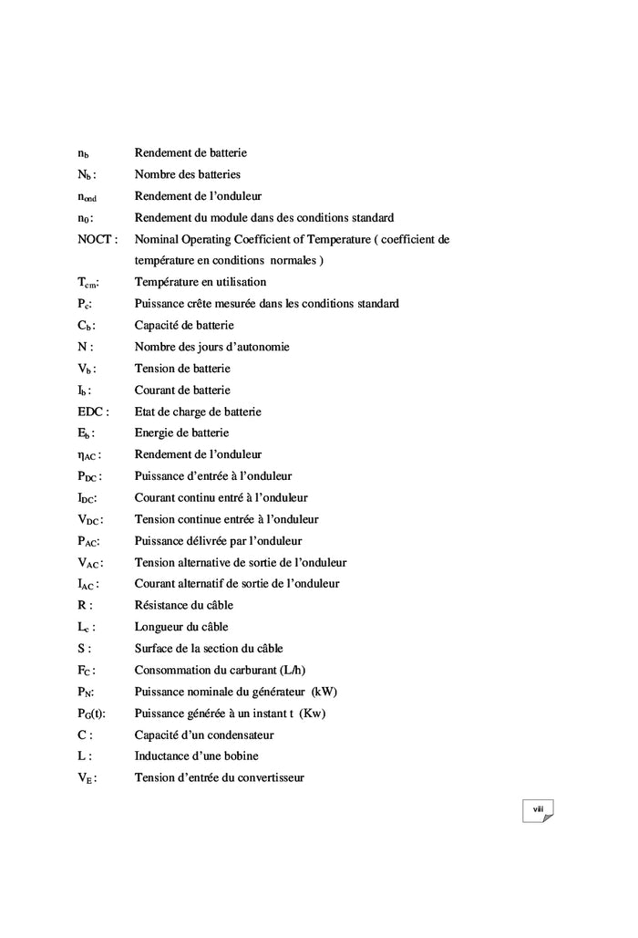 Etude technico- économique d'un système hybride photovoltaïque-diesel.