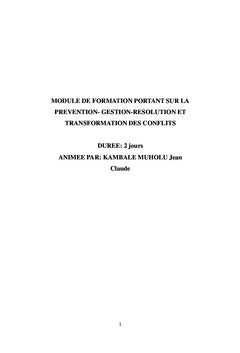 Module de formation