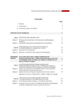 Efficacite relative du droit de l'environnement en Afrique de l'Ouest