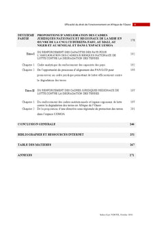 Efficacite relative du droit de l'environnement en Afrique de l'Ouest