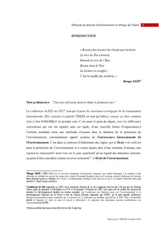 Efficacite relative du droit de l'environnement en Afrique de l'Ouest