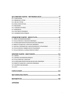 Evaluation de la douleur chronique en Rhumatologie et en Oncologie