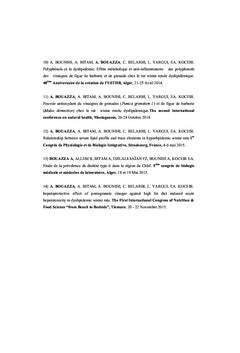 Effet antioxydant des vinaigres de fruits sur la dyslipidemie