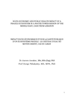 Impact socio-economique et sante publique d'un ecosysteme fragile