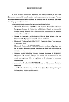 Installation d'une centrale hydroelectrique sise Antsirabe Madagascar