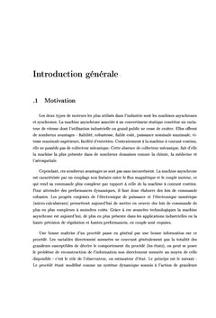 Contributoin À L'observation De La Machine Asynchrone