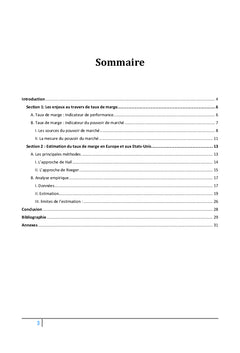 Estimation du taux de marge dans la zone euro et aux États-Unis