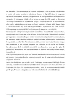 Estimation du taux de marge dans la zone euro et aux États-Unis
