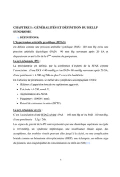 Prévalence de l'insuffisance rénale aiguë dans le Hellp syndrome