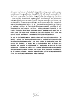La place des mobilites douces dans les villes moyennes