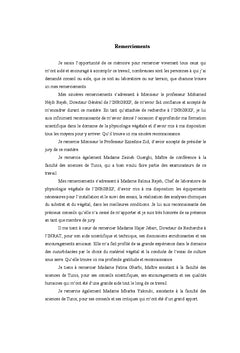 Reponses physiologiques de trois varietes de pasteque