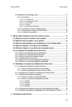 Etude du rôle de la voie de signalisation de la vitamine A