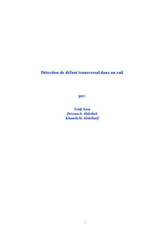 Detection de defaut transversal dans un rail