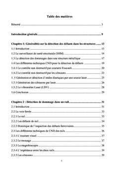 Detection de defaut transversal dans un rail