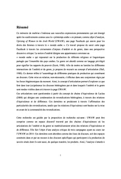 Expressions protestataires feministes arabes
