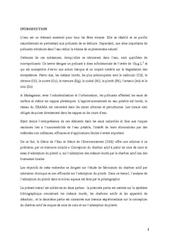 Conception du charbon actif A partir de noix de coco